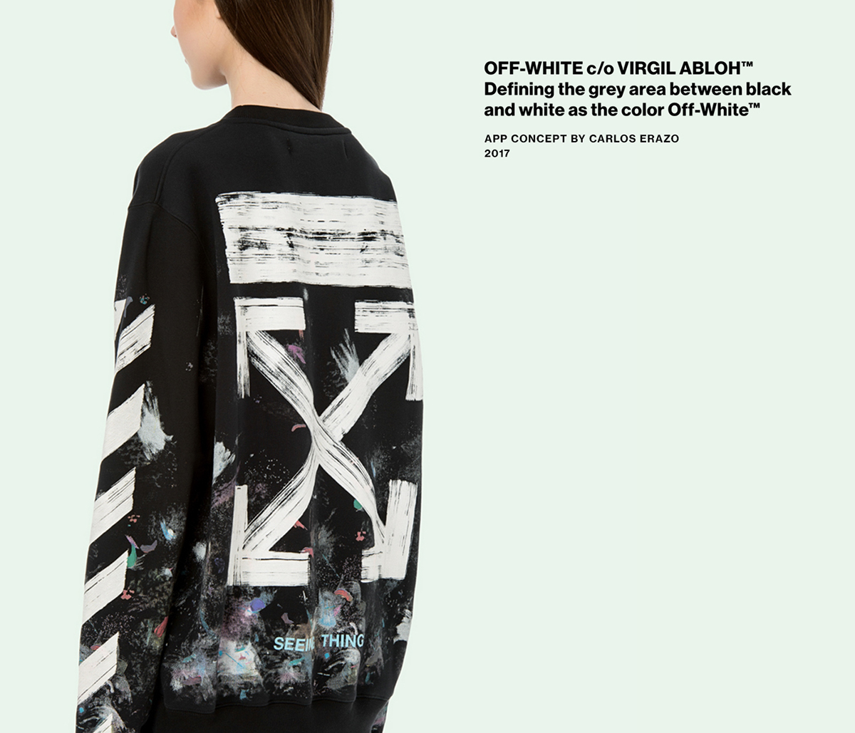Off white x virgil abloh hoodie tree print