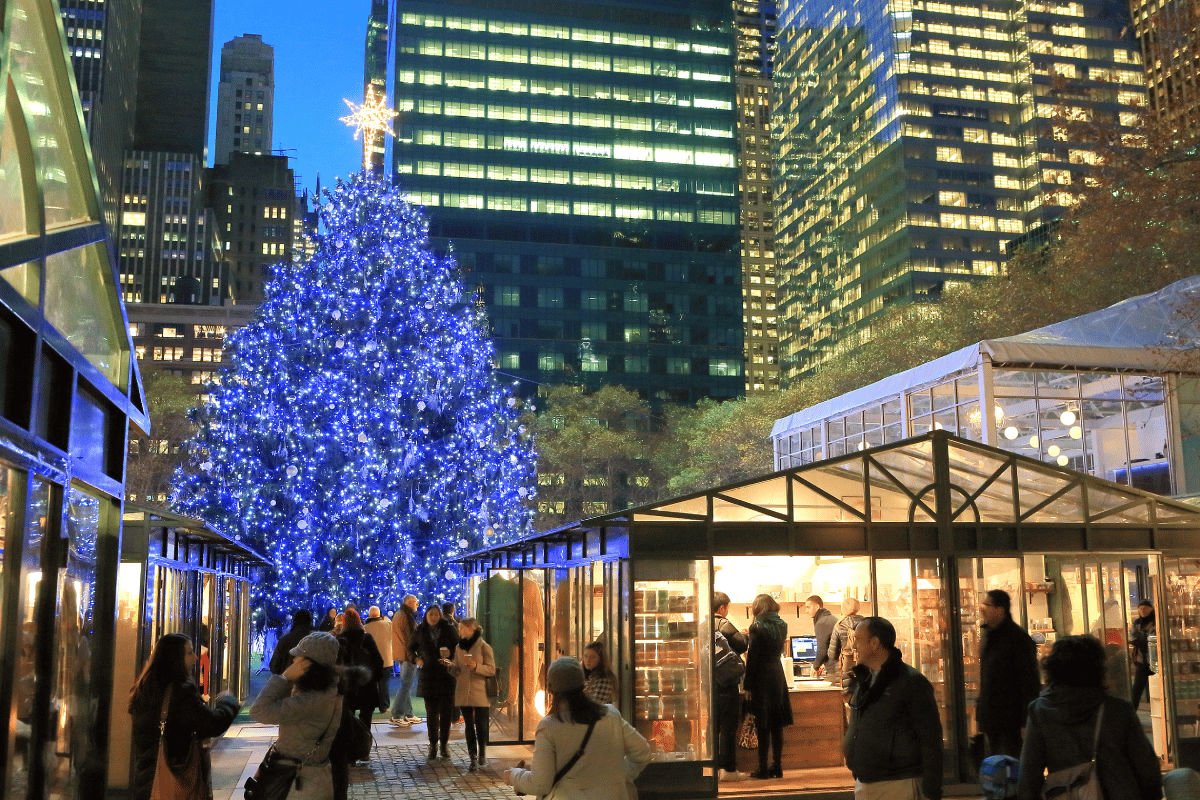 Bryant park village winter york map